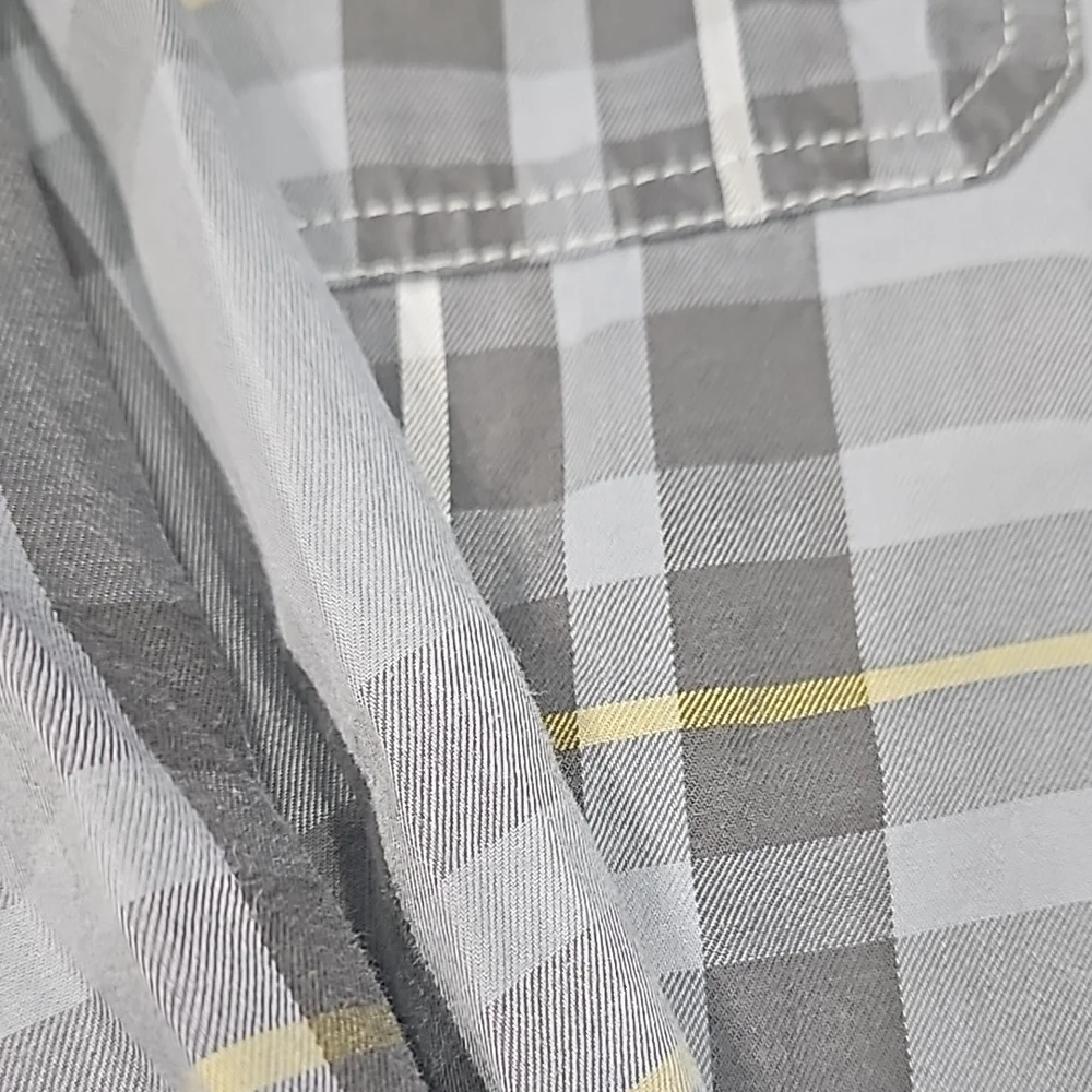 Size 2XL XXL Men's Grey Plaid Long Sleeve Button-Down Shirt by The North Face